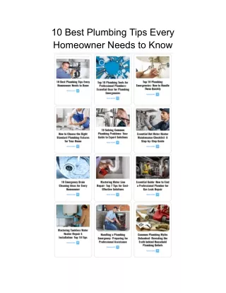 10 Best Plumbing Tips Every Homeowner Needs to Know