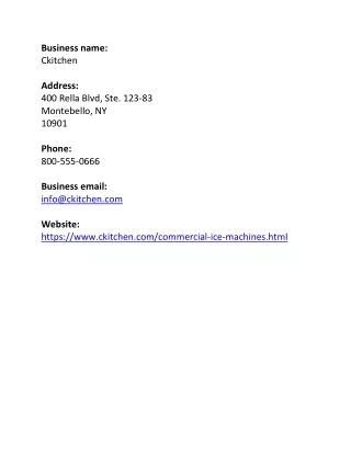 business name ckitchen address 400 rella blvd