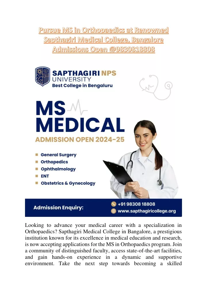 looking to advance your medical career with