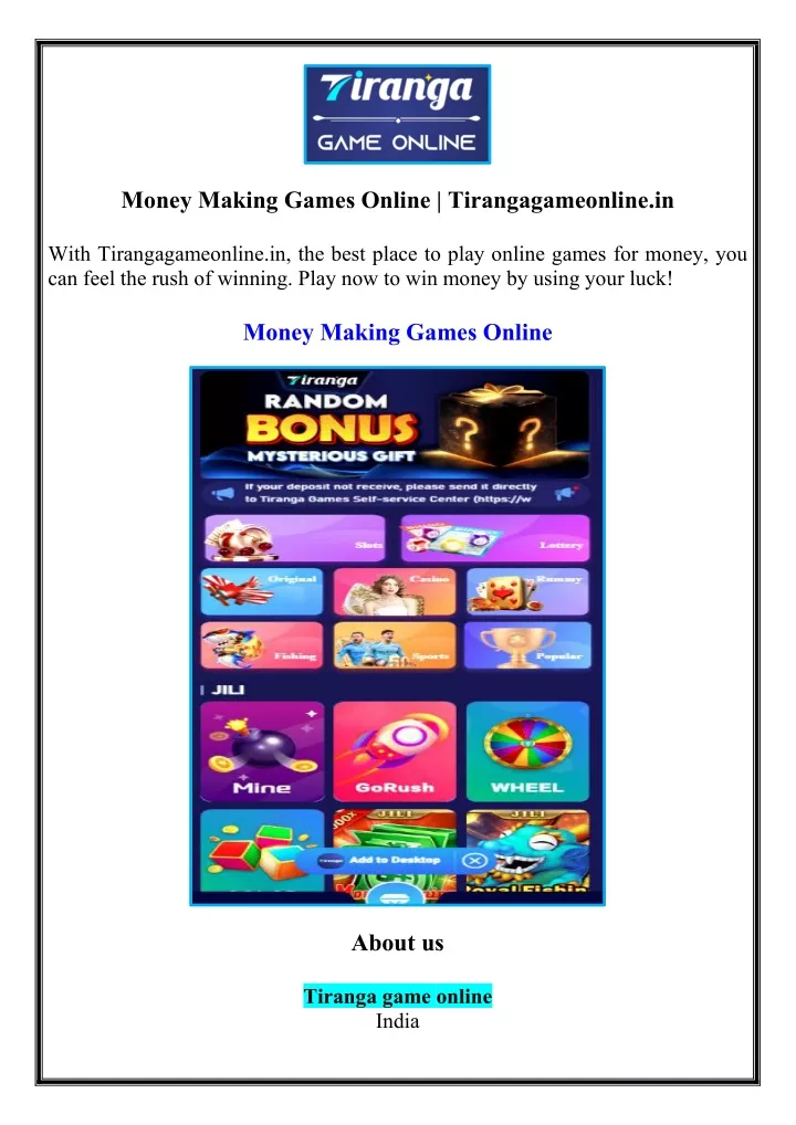 money making games online tirangagameonline in