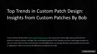 Top Trends in Custom Patch Design Insights from Custom Patches By Bob