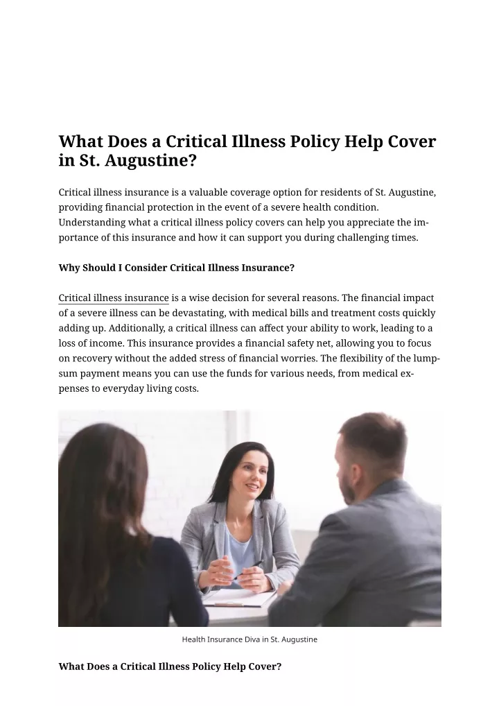 what does a critical illness policy help cover