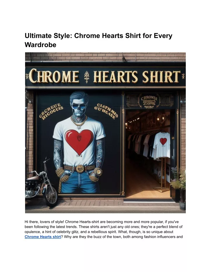 ultimate style chrome hearts shirt for every