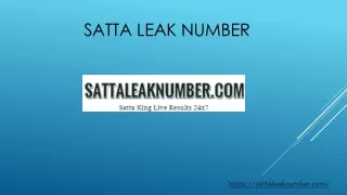 Satta Leak Number