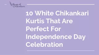 10 White Chikankari Kurtis That Are Perfect For Independence Day Celebration