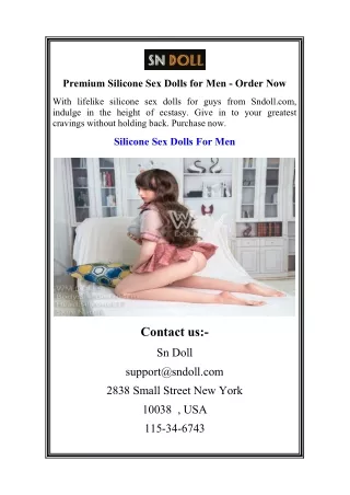 Premium Silicone Sex Dolls for Men  Order Now