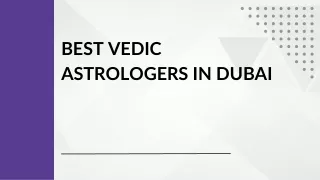 Best Vedic Astrologers in Dubai