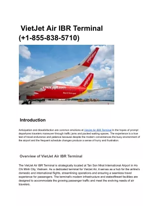 VietJet Air IBR Terminal