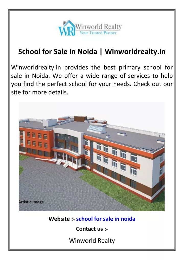 school for sale in noida winworldrealty in