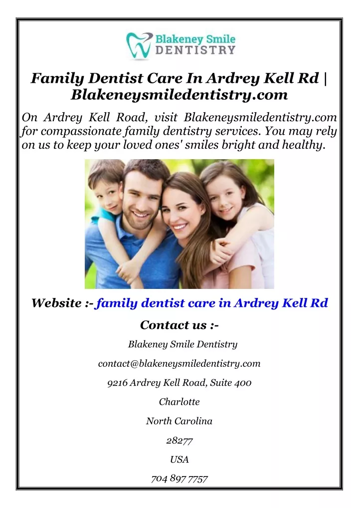 family dentist care in ardrey kell