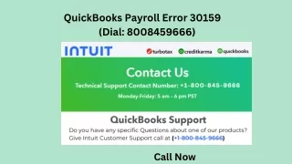 Troubleshooting QuickBooks Payroll Error 30159 Dial 800-845-9666