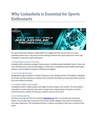 why linkasbola is essential for sports enthusiasts