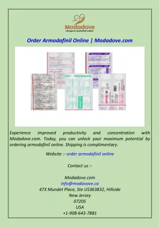 Order Armodafinil Online  Modadove.com