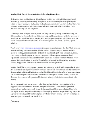 moving made easy a senior s guide to relocating