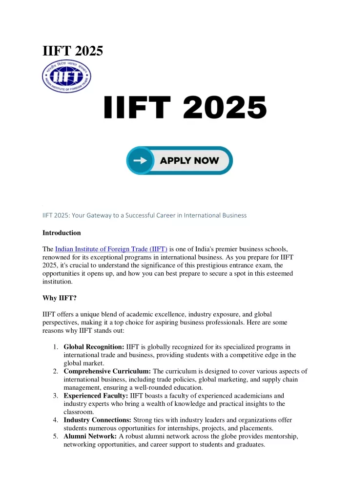 iift 2025