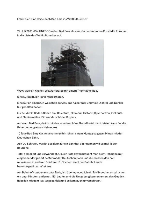 Lohnt sich eine Reise nach Bad Ems ins Weltkulturerbe