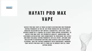 Hayati Pro Max Vape