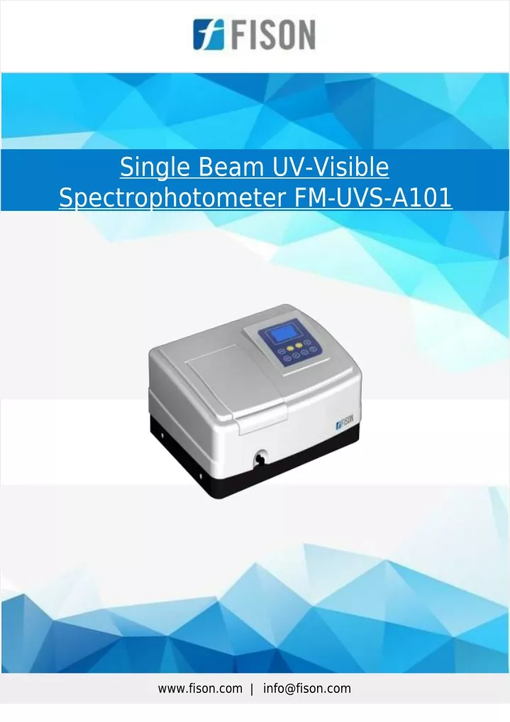 single beam uv visible spectrophotometer