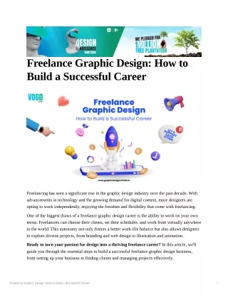 Freelance Graphic Design: Essential Steps to Build a Successful Career