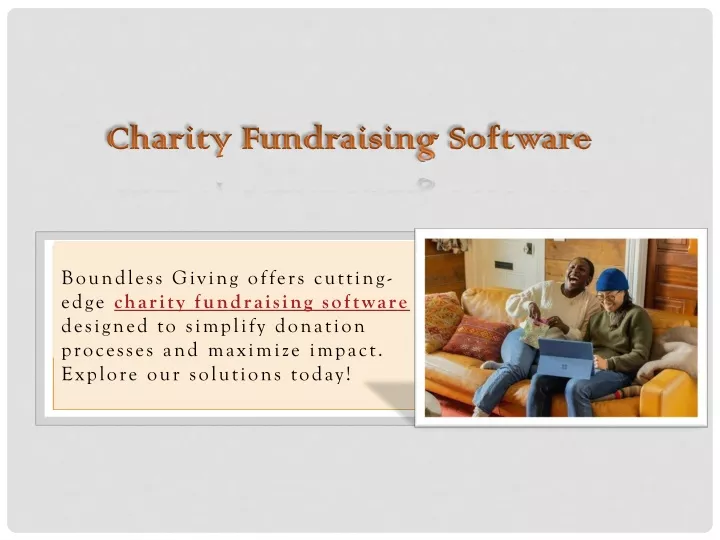 charity fundraising software