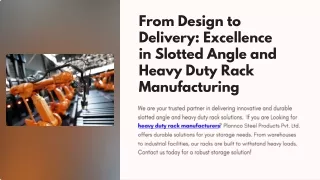 From Design to Delivery Excellence in Slotted Angle and Heavy Duty Rack Manufacturing