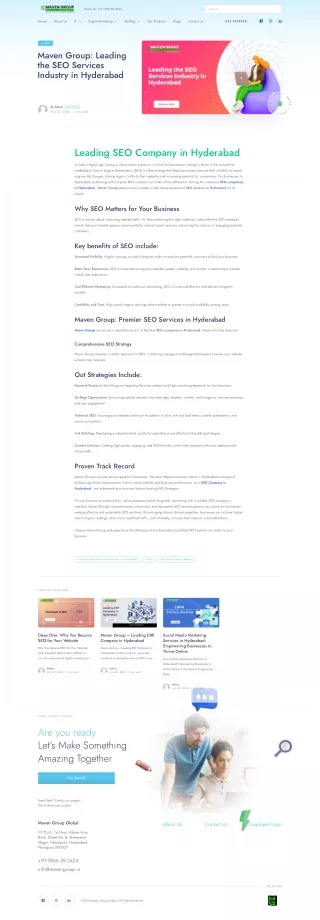 Leading SEO Company in Hyderabad | Maven Group