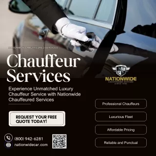 Experience Unmatched Luxury Chauffeur Service with Nationwide Chauffeured Services