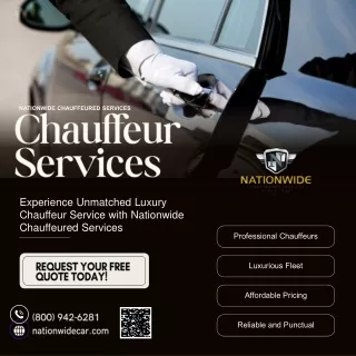 Experience Unmatched Luxury Chauffeur Service with Nationwide Chauffeured Services