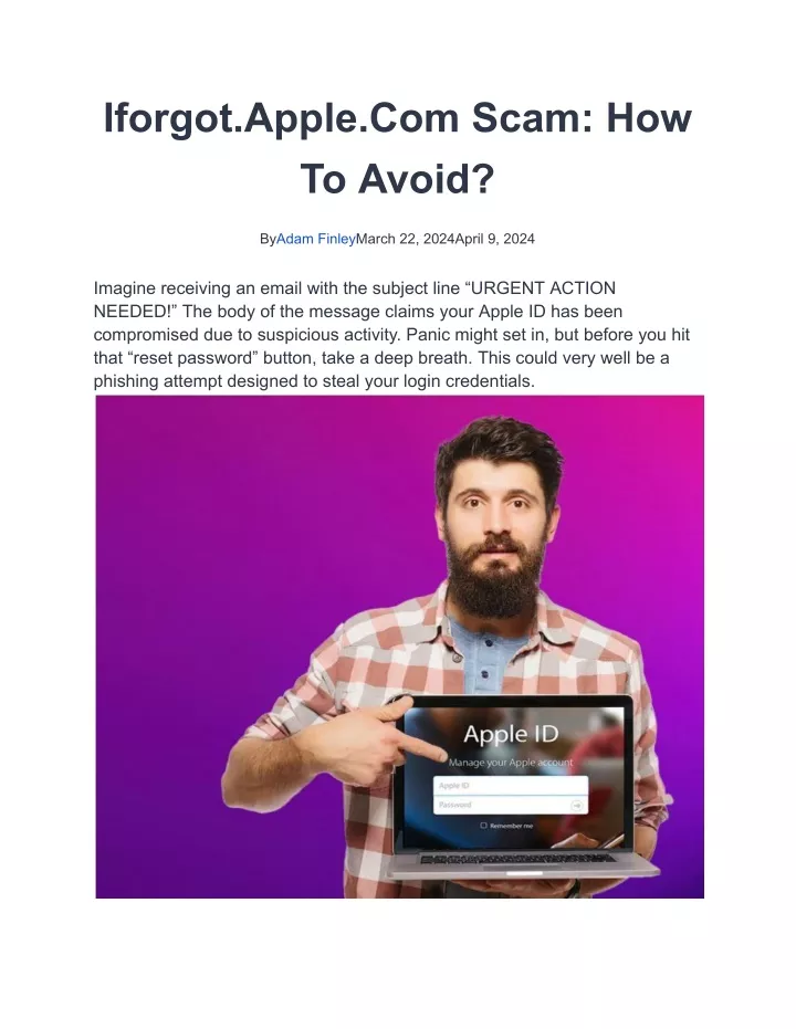 iforgot apple com scam how to avoid