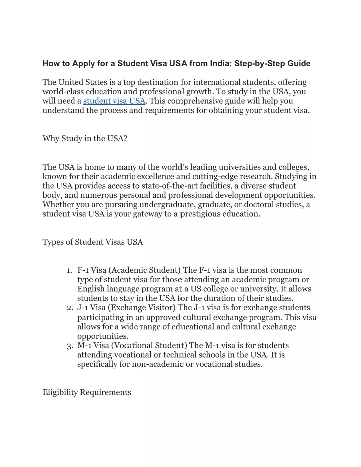 how to apply for a student visa usa from india