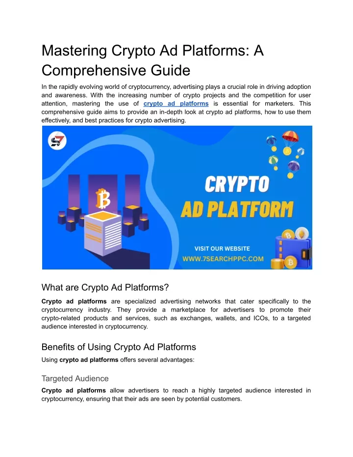 mastering crypto ad platforms a comprehensive