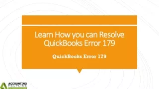 Getting Error Message 179 in QuickBooks: Quick methods here