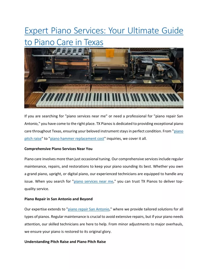 expert piano services your ultimate guide