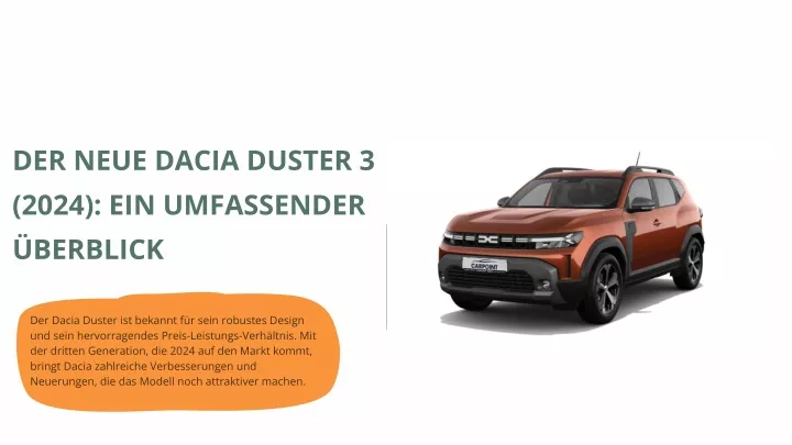 der neue dacia duster 3 2024 ein umfassender