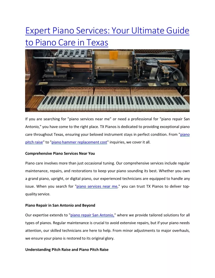 expert piano services your ultimate guide to piano care in texas