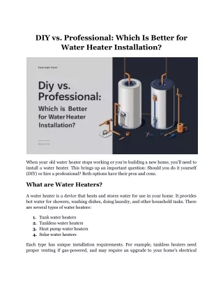 diy vs professional which is better for water