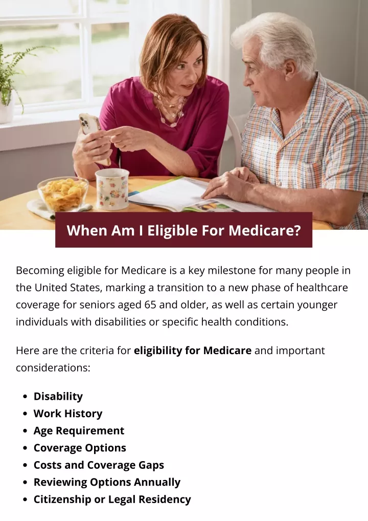 when am i eligible for medicare