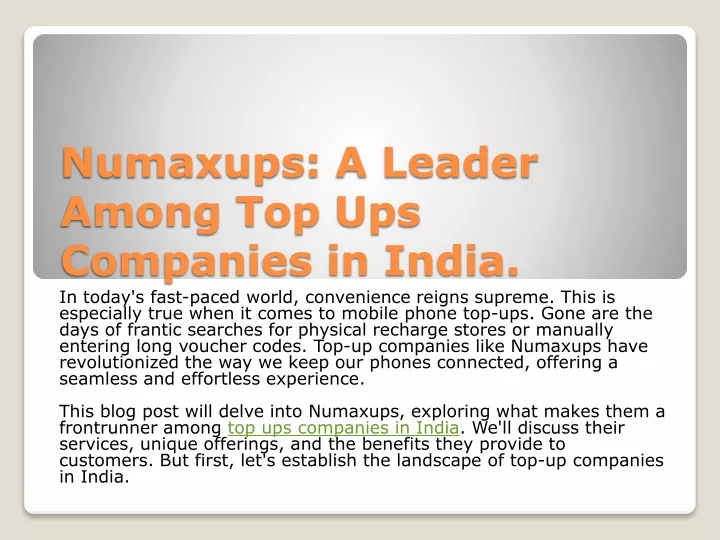 numaxups a leader among top ups companies in india