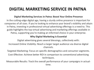 DIGITAL MARKETING SERVICE IN PATNA