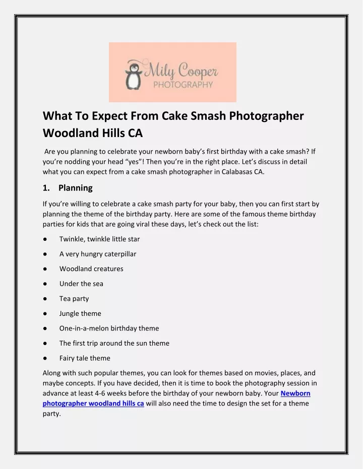 what to expect from cake smash photographer