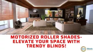 Motorized Roller Shades-Elevate Your Space With Trendy Blinds!