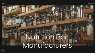 Nutrition Bar Manufacturers