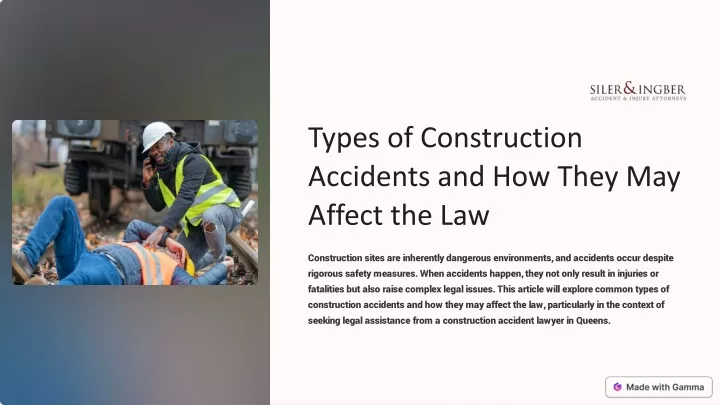 types of construction accidents and how they