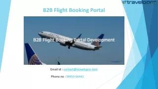 B2B Flight Booking Portal