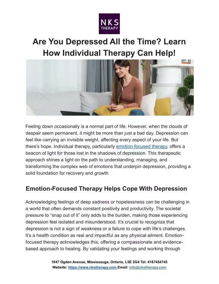 are you depressed all the time learn