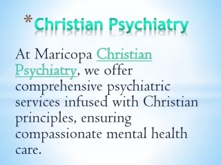 Christian Psychiatry