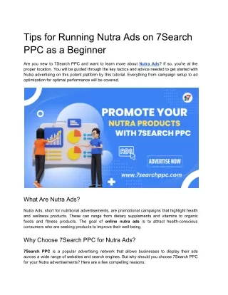 tips for running nutra ads on 7search