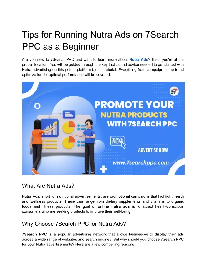 tips for running nutra ads on 7search