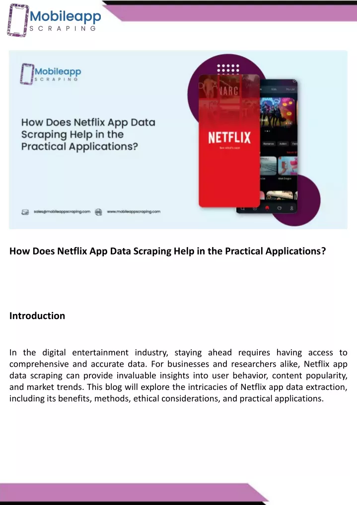 how does netflix app data scraping help