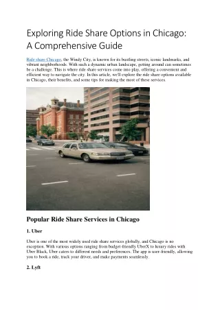 ride share chicago